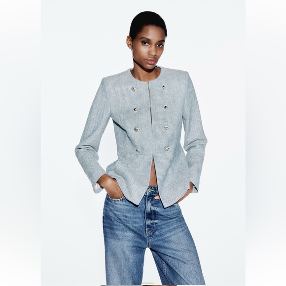 Zara fitted textured blazer - Picture 1 of 9